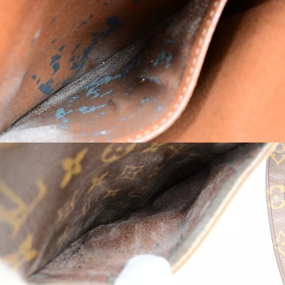 LOUIS VUITTON Danube Shoulder Bag Monogram Leather Brown France M45266 30ED775 - Picture 11 of 16